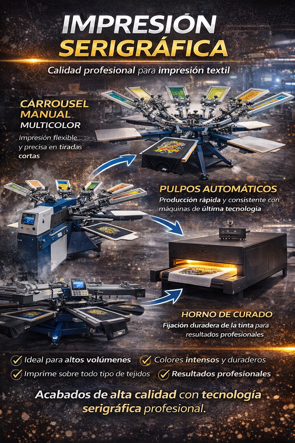 Proceso de impresión por serigrafía textil